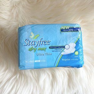 Vintage Stayfree Sealed New Maxi Pads Film TV Prop 2000s Sealed English Francois
